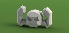 Low-Poly Geodude 3D Printer Model