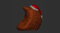 Cute Xmas Hedgehog 3D Printer Model