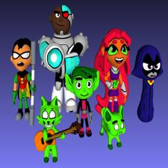 Teen Titans GO Pack 3D Printer Model