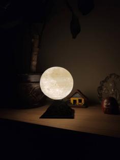 Moon Lamp With Base 3D Printer Model