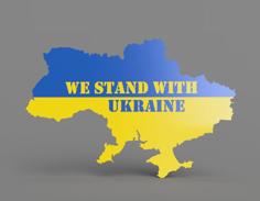 We Stand With Ukraine. Color Swappable 3D Printer Model