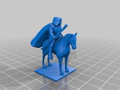 Mounted Witch/Wizard With Cape 3D Printer Model