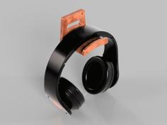 Headphone Holder V2 3D Printer Model