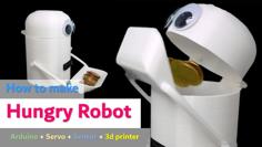 [How To Make] Hungry Robot (Eat Everything) Using Arduino Servo Sensor 3d Printer Project 3D Printer Model