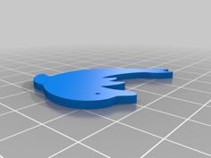 Dolphin Heart Necklace 3D Printer Model