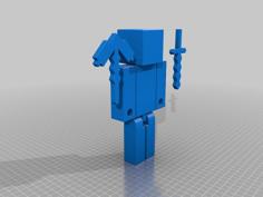 Minecraft Player Action Figure 3D Printer Model