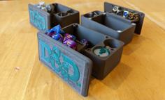 Compact Magnetic Dicebox, Character Vault, And Rolling Tray 3D Printer Model