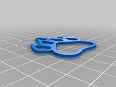 Panther Paw Pendant 3D Printer Model