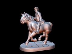 Peaky Blinder W/horse/revolver (15mm Scale) 3D Printer Model