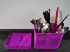 Cutlery Basket Drainer 3D Printer Model