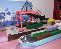 N-Scale Container Port 3D Printer Model