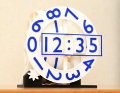 Triaxial Numechron Clock 3D Printer Model