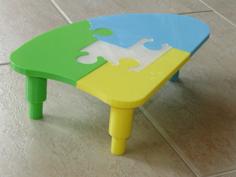 Table With Interlocking Support 3D Printer Model