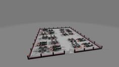 Graveyard Of Dead Hunrdred Years War Medieval Knights 3D Printer Model