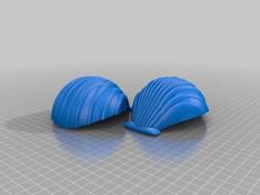 Scallop Shell Mermaid Bikini Bra Top 3D Printer Model