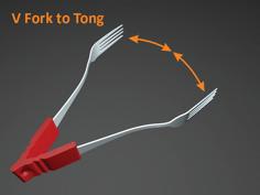 V Forks To Tongs 3D Printer Model