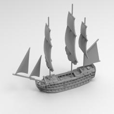 92-gun Ship Of The Line [Fire And Sails] 3D Printer Model