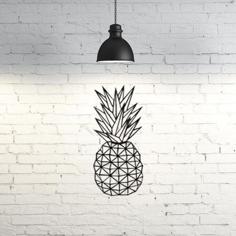 Pineapple Wall Sculpture 2D 3D Printer Model