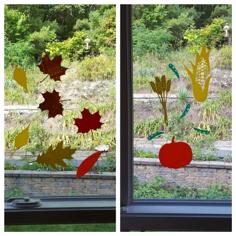 Fall Harvest Fun Window Decals 3D Printer Model