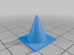 Traffic Cone 1/18 Scale 3D Printer Model