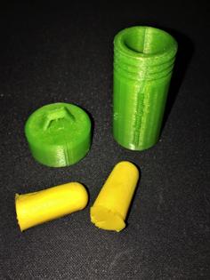 Earplug Container For Loud Pipes (motorcycle) 3D Printer Model