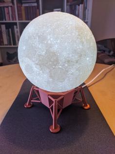 Lunar Lander Base For Moon Lamp 3D Printer Model