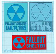 Fallout Shelter Signs 3D Printer Model