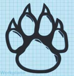 Paw Print Wall Art 3D Printer Model