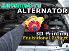 Educational Automotive Alternator 3D Printer Model