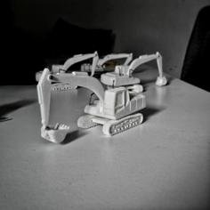 Easy To Print Generic Excavator (esc: 1:100 Or HO Scale) 3D Printer Model