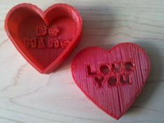 Message Heart Box 3D Printer Model