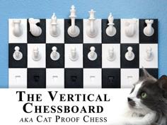 Vertical Chessboard, Aka The Cat Proof Chessboard 3D Printer Model