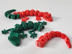 Detaching Tail Articulated Lizard 3D Printer Model