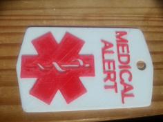 Medical Alert Badge 3D Printer Model