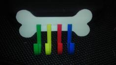 Dog Bone Leash Holder 3D Printer Model