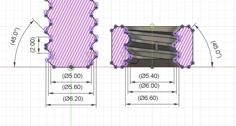 Printable Threads 45 (special Threads For 3d-printing) 3D Printer Model