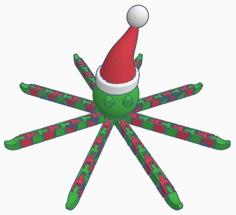 Flexi Christmas Octopus 3D Printer Model