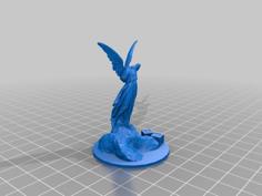 Malifaux “Angel” Statue Stash Marker 50mm Base Insert 3D Printer Model