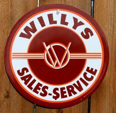 Vintage Willys Sales And Service Sign/coin 3D Printer Model