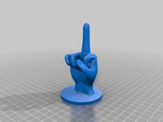 Simplified Supportless Middle Finger 3D Printer Model