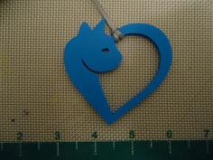 Cat Heart Ornament Smaller 3D Printer Model