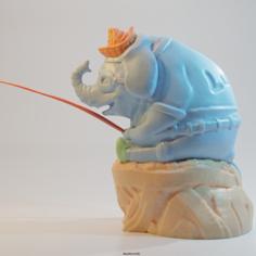 Elephant Fisherman 3D Printer Model