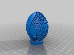 Happy Easter Egg 3D Printer Model