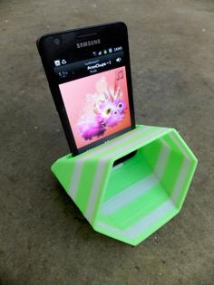 Hex Phone Sound Amplifier 3D Printer Model