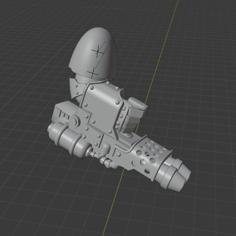 One Handed Heavy Flammer (Poseable) 3D Printer Model