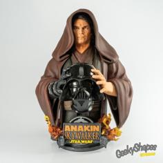 WICKED STAR WARS ANAKIN BUST: TESTED AND READY FOR 3D PRINTING 3D Printer Model