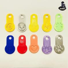 Shopping Card Chip Keychain – Shopping Token Coin – 10 Variations 3D Printer Model