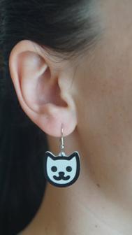 Cute Cat Earring 3D Printer Model