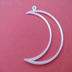 Crescent Moon With Hoop 3D Printer Model