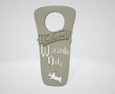 “Wizards Only” Hufflepuff (New Version) – Harry Potter “do Not Disturb” 3D Printer Model